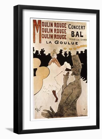 'La Goulue au Moulin Rouge', 1892-Henri de Toulouse-Lautrec-Framed Giclee Print