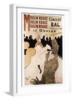 'La Goulue au Moulin Rouge', 1892-Henri de Toulouse-Lautrec-Framed Giclee Print