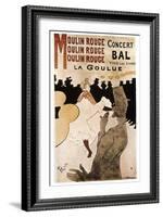 'La Goulue au Moulin Rouge', 1892-Henri de Toulouse-Lautrec-Framed Giclee Print