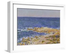 La Grande Bleue a Antibes, 1888-Claude Monet-Framed Giclee Print