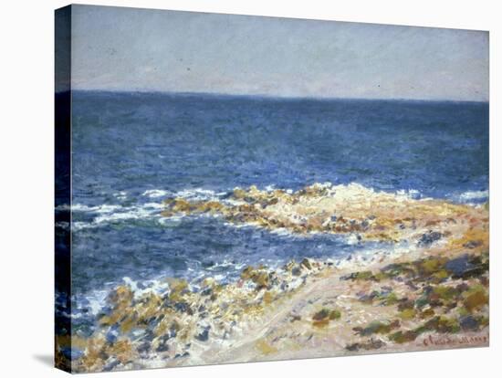 La Grande bleue-Claude Monet-Stretched Canvas