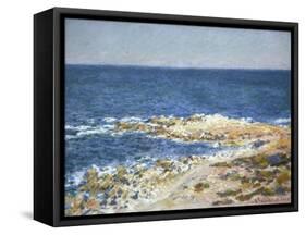La Grande bleue-Claude Monet-Framed Stretched Canvas