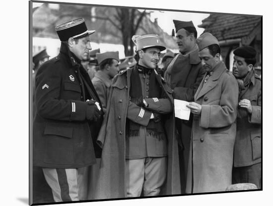 La grande illusion by Jean Renoir with Jean Gab Pierre Fresnay, Marcel Dalio, Julien Carette, 1937 -null-Mounted Photo