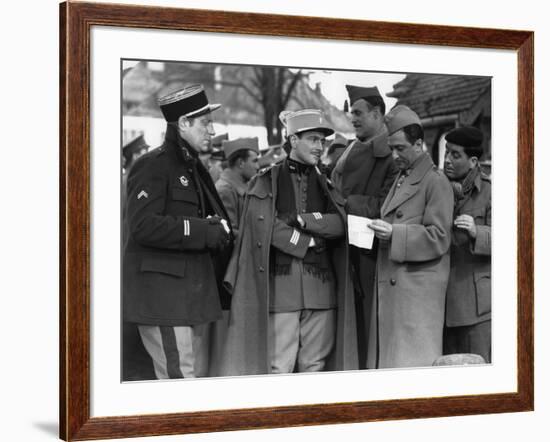 La grande illusion by Jean Renoir with Jean Gab Pierre Fresnay, Marcel Dalio, Julien Carette, 1937 -null-Framed Photo