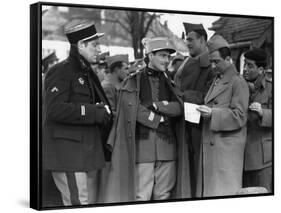 La grande illusion by Jean Renoir with Jean Gab Pierre Fresnay, Marcel Dalio, Julien Carette, 1937 -null-Framed Stretched Canvas