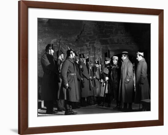 La grande Illusion by JeanRenoir with Eric von Stroheim, Pierre Fresnay and Jean Gabin., 1937 (b/w -null-Framed Photo