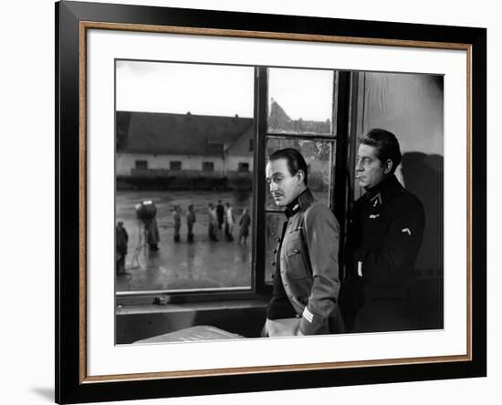 La grande Illusion by JeanRenoir with Pierre Fresnay and Jean Gab 1937 (b/w photo)-null-Framed Photo