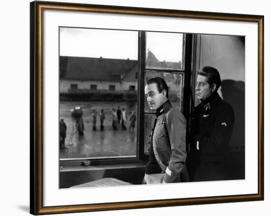 La grande Illusion by JeanRenoir with Pierre Fresnay and Jean Gab 1937 (b/w photo)-null-Framed Photo