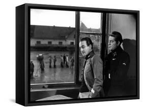La grande Illusion by JeanRenoir with Pierre Fresnay and Jean Gab 1937 (b/w photo)-null-Framed Stretched Canvas