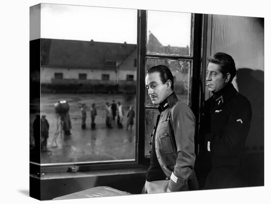 La grande Illusion by JeanRenoir with Pierre Fresnay and Jean Gab 1937 (b/w photo)-null-Stretched Canvas