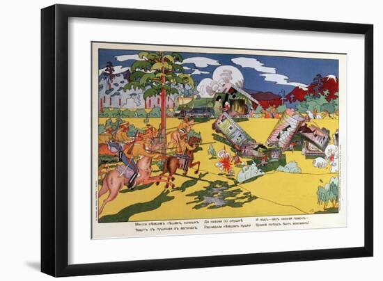 La Grande Masse Des Allemands... (The Great Mass of Germans...). Satire De La Premiere Guerre Mondi-Kazimir Severinovich Malevich-Framed Giclee Print