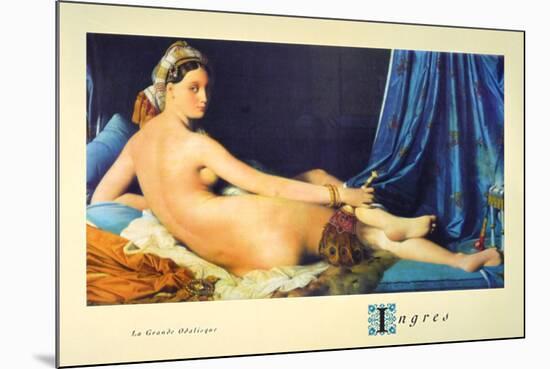 La Grande Odalisque-Jean-Auguste-Dominique Ingres-Mounted Art Print