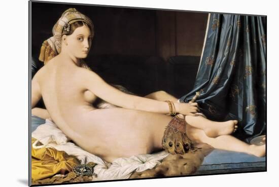 La Grande Odalisque-Jean-Auguste-Dominique Ingres-Mounted Art Print
