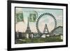 La Grande Roue with the Tour Eiffel in the Distance-null-Framed Art Print