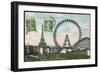 La Grande Roue with the Tour Eiffel in the Distance-null-Framed Art Print