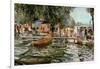 La Grenouillere, 1869-Pierre-Auguste Renoir-Framed Giclee Print