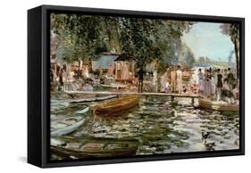 La Grenouillere, 1869-Pierre-Auguste Renoir-Framed Stretched Canvas