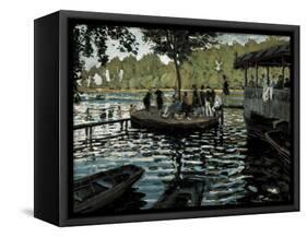 La Grenouillère-Claude Monet-Framed Stretched Canvas
