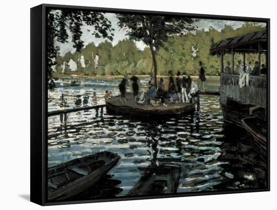 La Grenouillère-Claude Monet-Framed Stretched Canvas