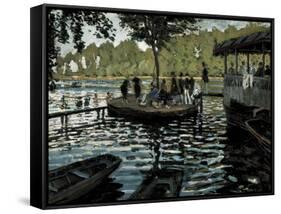 La Grenouillère-Claude Monet-Framed Stretched Canvas