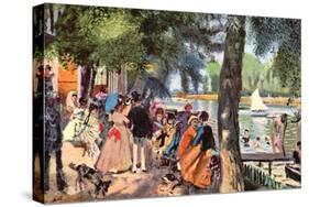 La Grenouillere-Pierre-Auguste Renoir-Stretched Canvas