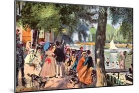 La Grenouillere-Pierre-Auguste Renoir-Mounted Art Print