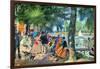 La Grenouillere-Pierre-Auguste Renoir-Framed Art Print