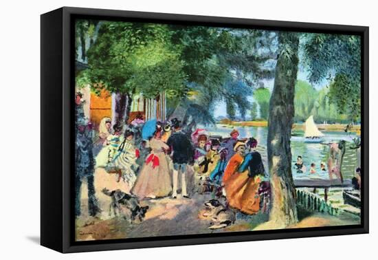 La Grenouillere-Pierre-Auguste Renoir-Framed Stretched Canvas