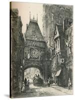 La Grosse Horloge, Rouen, C19th Century. (1925)-William Renison-Stretched Canvas