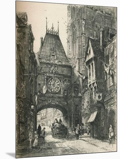 La Grosse Horloge, Rouen, C19th Century. (1925)-William Renison-Mounted Giclee Print