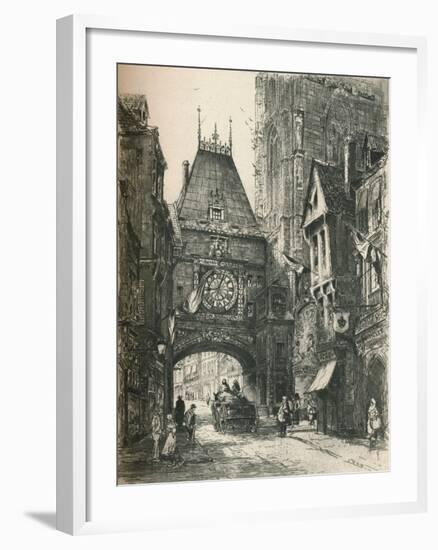 La Grosse Horloge, Rouen, C19th Century. (1925)-William Renison-Framed Giclee Print