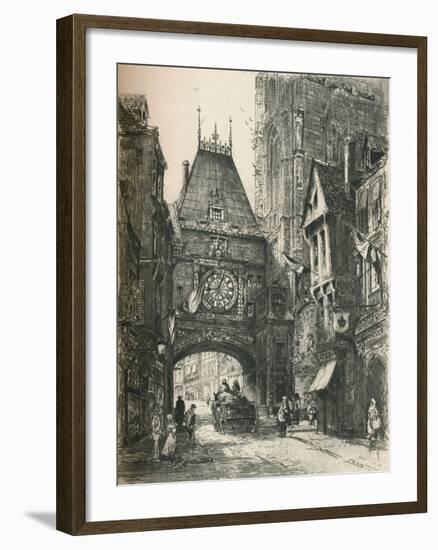 La Grosse Horloge, Rouen, C19th Century. (1925)-William Renison-Framed Giclee Print