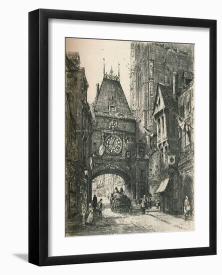 La Grosse Horloge, Rouen, C19th Century. (1925)-William Renison-Framed Giclee Print