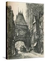 La Grosse Horloge, Rouen, C19th Century. (1925)-William Renison-Stretched Canvas