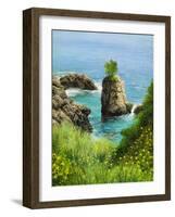 La Grotta On Island Corfu-kirilstanchev-Framed Art Print