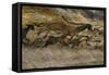 La grotte de Lascaux (Dordogne) ; la salle des taureaux (fac-similé).-null-Framed Stretched Canvas