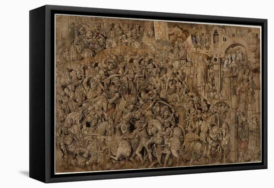 La Guerre de Troie : Combat d'Agamemnon et d'Achille contre Hector ; 4 ème bataille de Troie-null-Framed Stretched Canvas