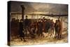 La Guerre Des Paysans (Le Rassemblement), C.1875-Constantin Emile Meunier-Stretched Canvas