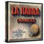 La Habra Brand - La Habra, California - Citrus Crate Label-Lantern Press-Stretched Canvas
