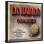 La Habra Brand - La Habra, California - Citrus Crate Label-Lantern Press-Stretched Canvas