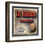 La Habra Brand - La Habra, California - Citrus Crate Label-Lantern Press-Framed Art Print