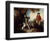 La Halte De Chasseurs': a Huntsman Holding a Gamebird and Resting by a Tree-Nicolas Lancret-Framed Giclee Print