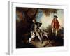 La Halte De Chasseurs': a Huntsman Holding a Gamebird and Resting by a Tree-Nicolas Lancret-Framed Giclee Print