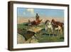 La Halte Des Guerriers Du Caucase - Peinture De Franz Roubaud (1856-1928), 1917 - Caucasian Riders-Franz Roubaud-Framed Giclee Print