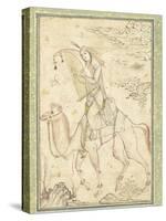 La Harpiste Azadeh à dos de chameau-null-Stretched Canvas