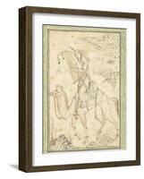 La Harpiste Azadeh à dos de chameau-null-Framed Giclee Print