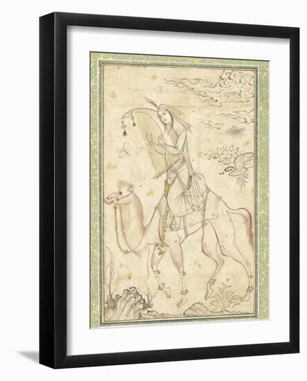 La Harpiste Azadeh à dos de chameau-null-Framed Giclee Print