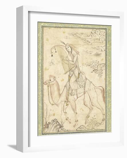 La Harpiste Azadeh à dos de chameau-null-Framed Giclee Print