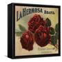 La Hermosa Brand - California - Citrus Crate Label-Lantern Press-Framed Stretched Canvas