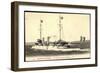 La Hire Kreuzt U Boot, Kriegsschiff-null-Framed Giclee Print